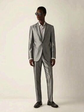 ERMENEGILDO ZEGNA Men's Wool Slim Fit Super 150s Two-Piece Suit - Grey 42R | 52R